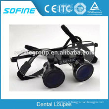 Lunettes de chirurgie médicale chirurgicales Loupes dentaires à la lumière avec phare à LED